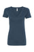 Next Level N1540/1540 Womens Ideal Jersey Short Sleeve V-Neck T-Shirt Indigo Blue Flat Front