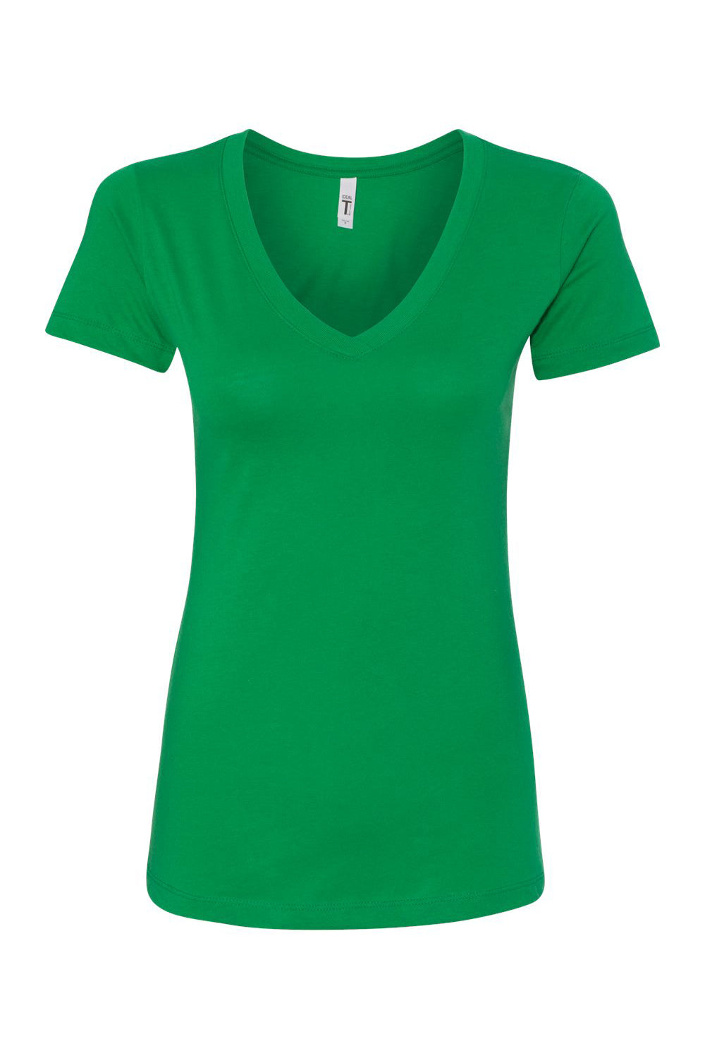 Next Level N1540/1540 Womens Ideal Jersey Short Sleeve V-Neck T-Shirt Kelly Green Flat Front