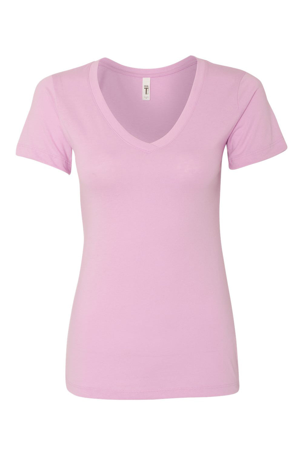 Next Level N1540/1540 Womens Ideal Jersey Short Sleeve V-Neck T-Shirt Lilac Purple Flat Front