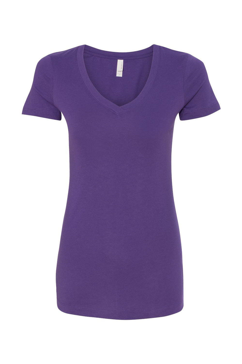 Next Level N1540/1540 Womens Ideal Jersey Short Sleeve V-Neck T-Shirt Purple Rush Flat Front