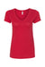 Next Level N1540/1540 Womens Ideal Jersey Short Sleeve V-Neck T-Shirt Red Flat Front