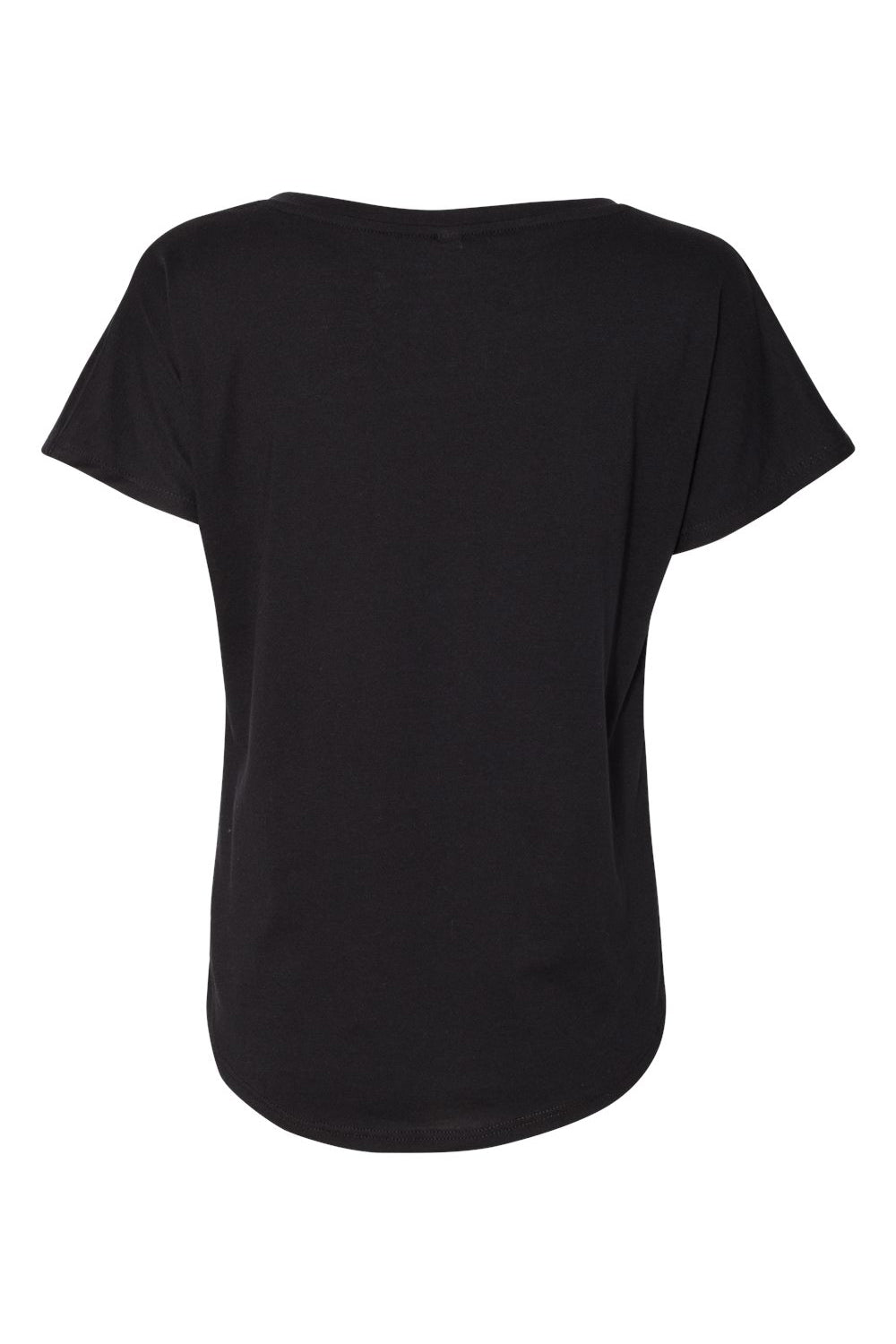 Next Level 1560 Womens Ideal Dolman Short Sleeve Crewneck T-Shirt Black Flat Back