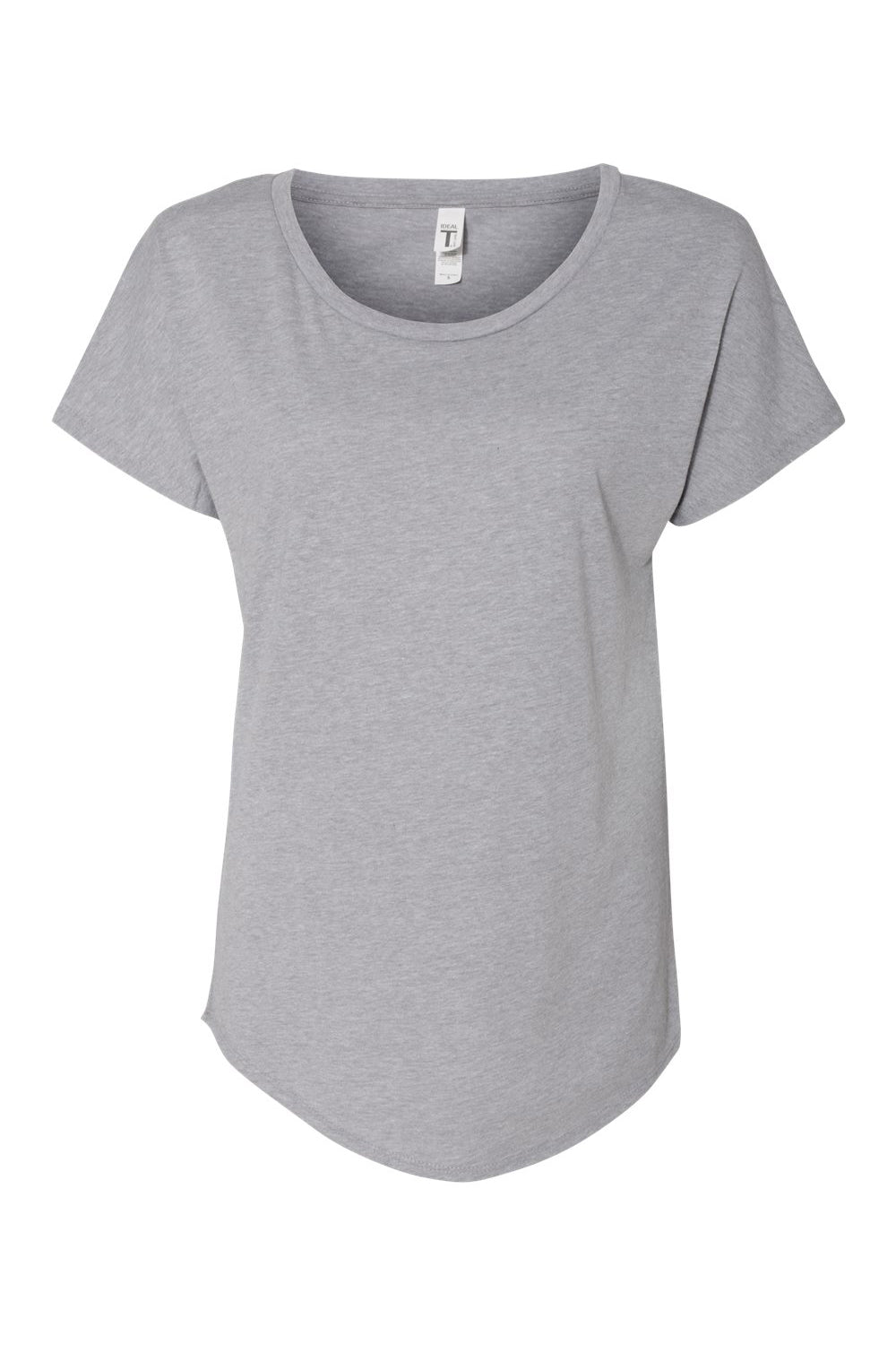 Next Level 1560 Womens Ideal Dolman Short Sleeve Crewneck T-Shirt Heather Grey Flat Front