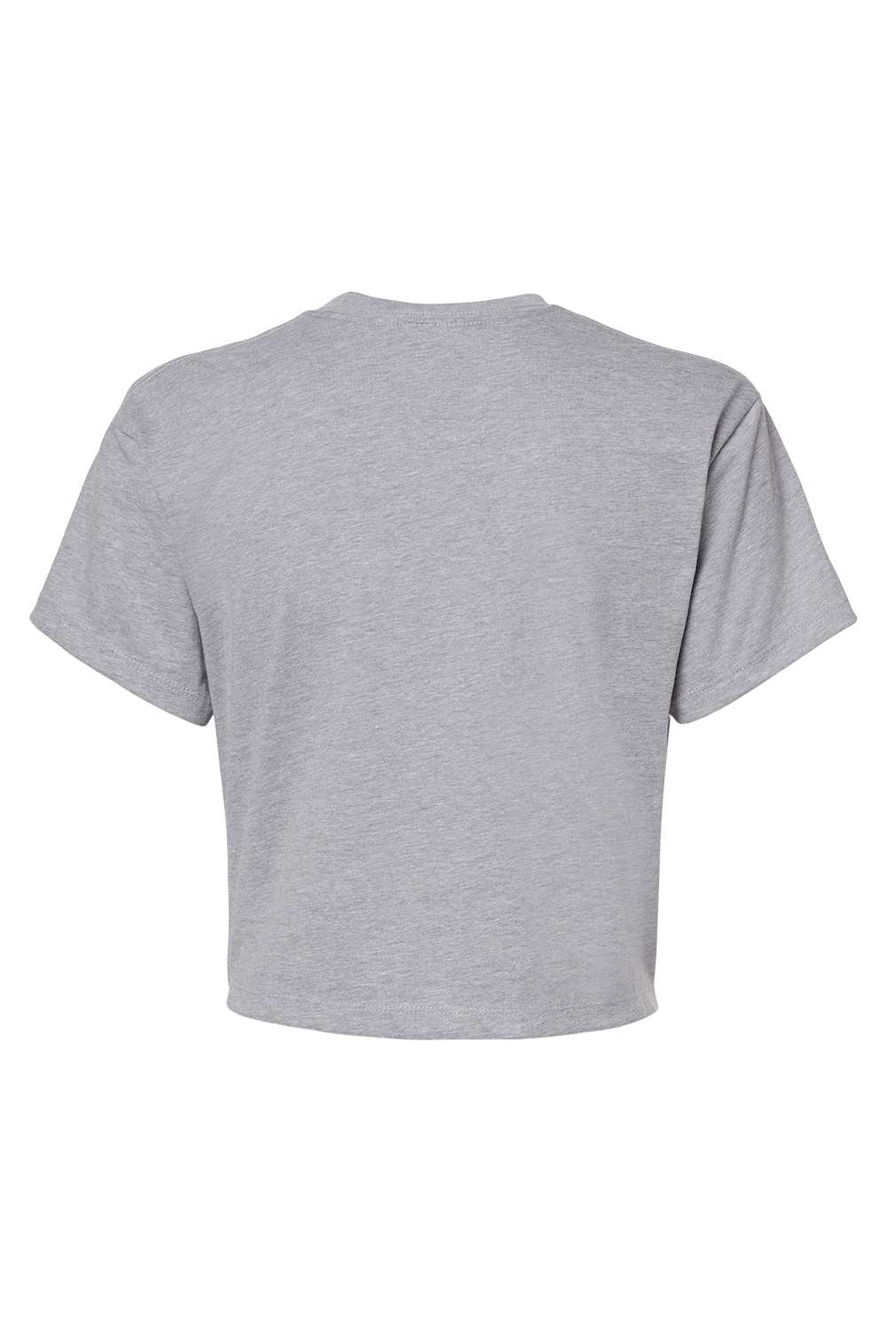 Next Level 1580NL Womens Ideal Crop Short Sleeve Crewneck T-Shirt Heather Grey Flat Back