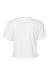 Next Level 1580NL Womens Ideal Crop Short Sleeve Crewneck T-Shirt White Flat Back