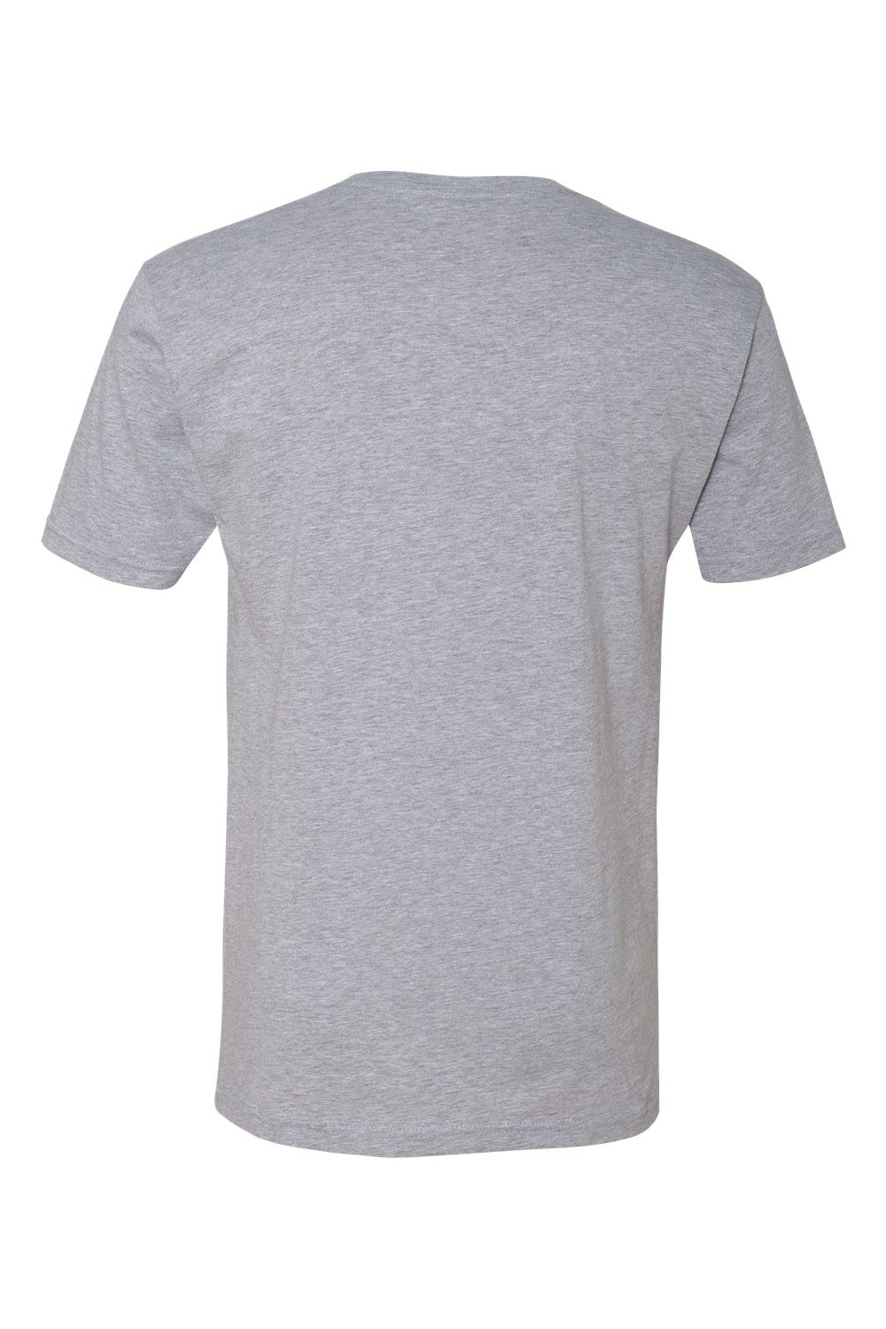 Next Level N3200/3200 Mens Fine Jersey Short Sleeve V-Neck T-Shirt Heather Grey Flat Back