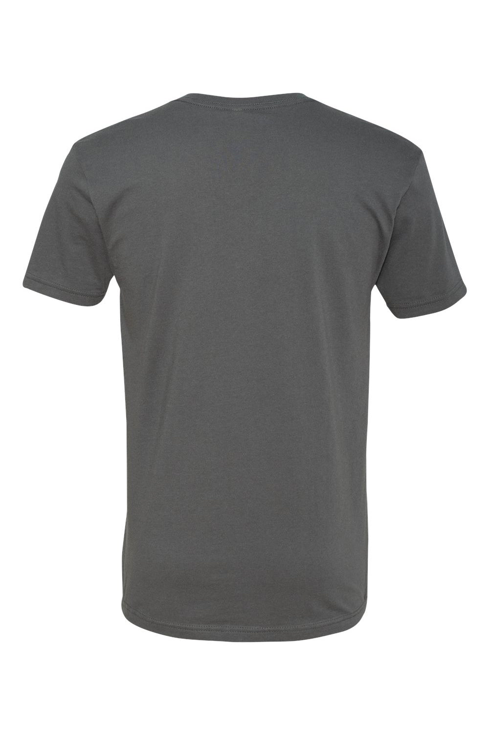 Next Level N3200/3200 Mens Fine Jersey Short Sleeve V-Neck T-Shirt Heavy Metal Grey Flat Back