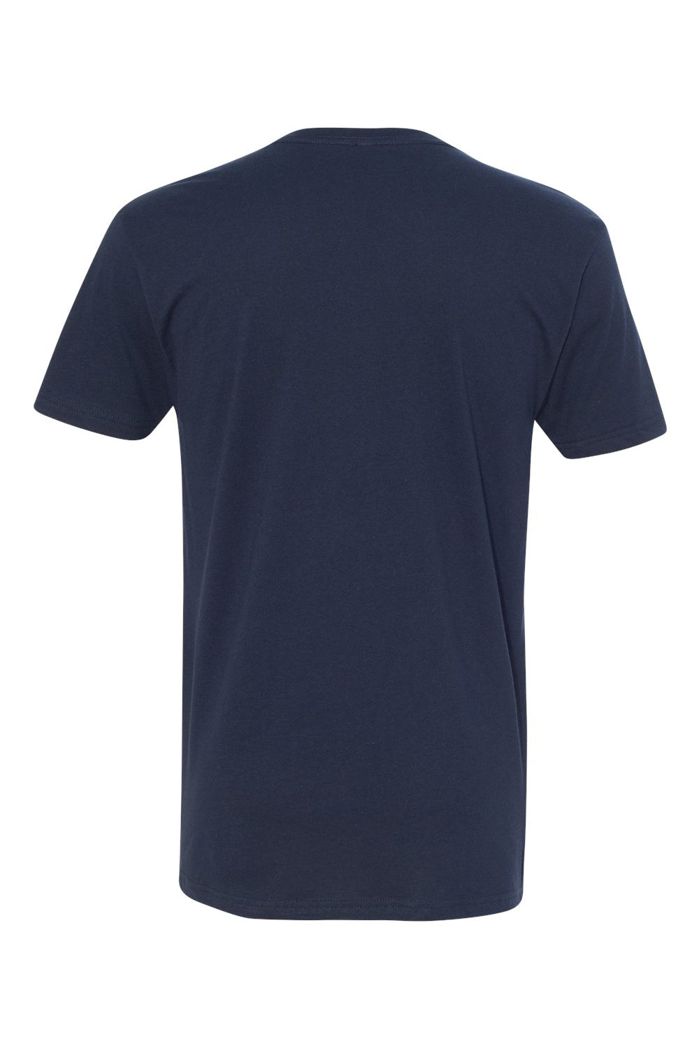 Next Level N3200/3200 Mens Fine Jersey Short Sleeve V-Neck T-Shirt Midnight Navy Blue Flat Back