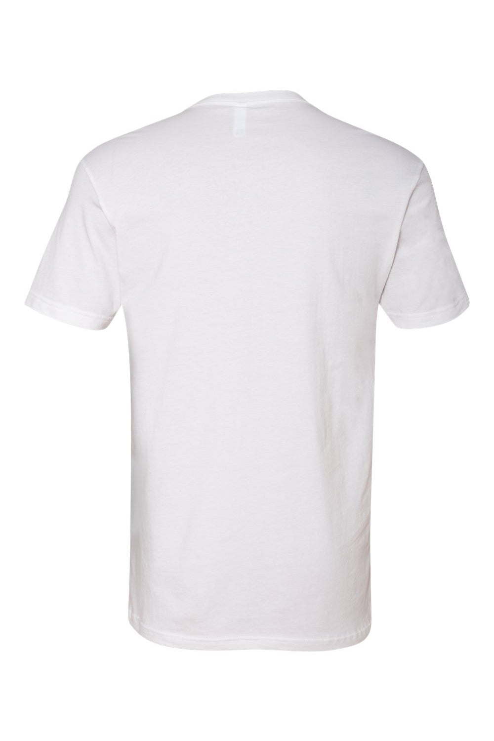 Next Level N3200/3200 Mens Fine Jersey Short Sleeve V-Neck T-Shirt White Flat Back