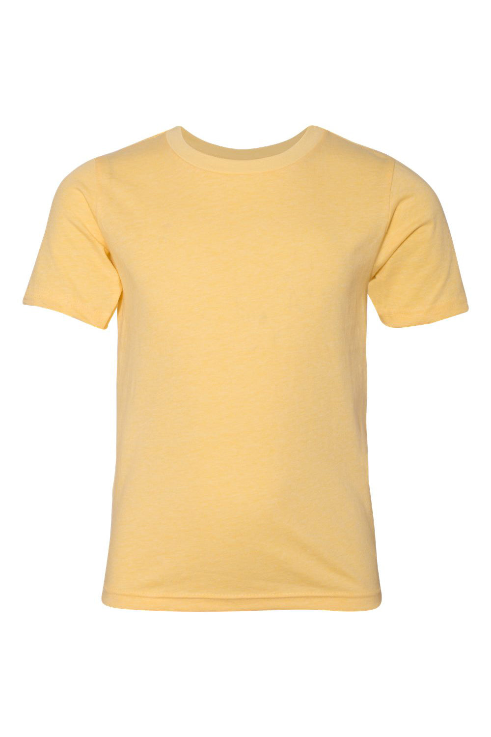 Next Level 3312 Youth CVC Jersey Short Sleeve Crewneck T-Shirt Banana Cream Yellow Flat Front