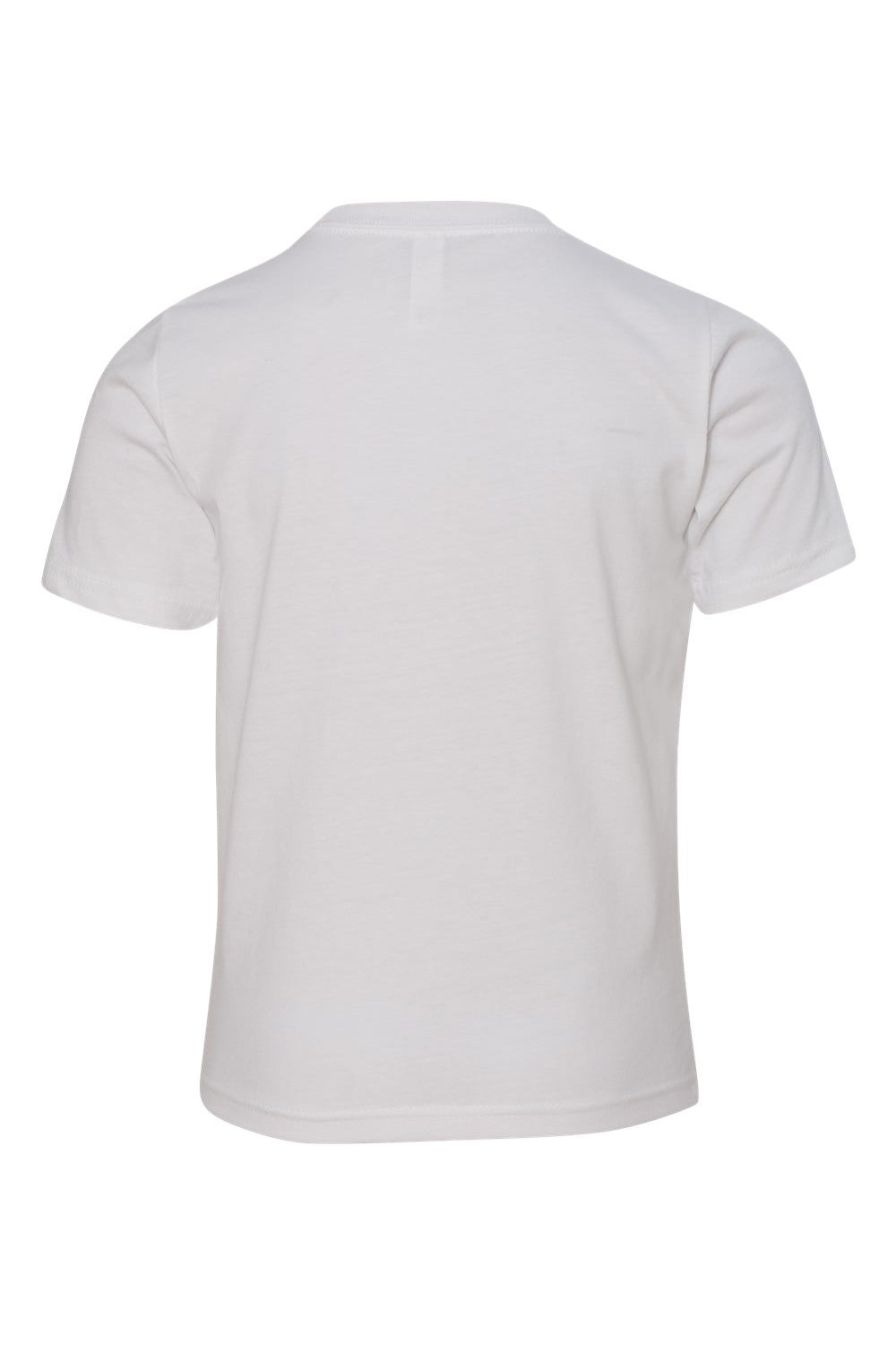 Next Level 3312 Youth CVC Jersey Short Sleeve Crewneck T-Shirt White Flat Back