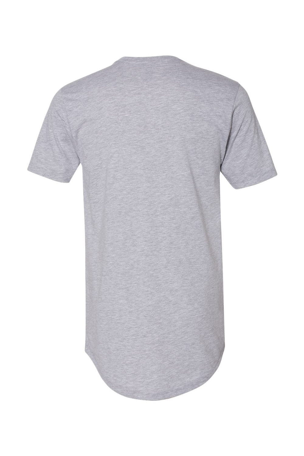 Next Level 3602 Mens Long Body Jersey Short Sleeve Crewneck T-Shirt Heather Grey Flat Back