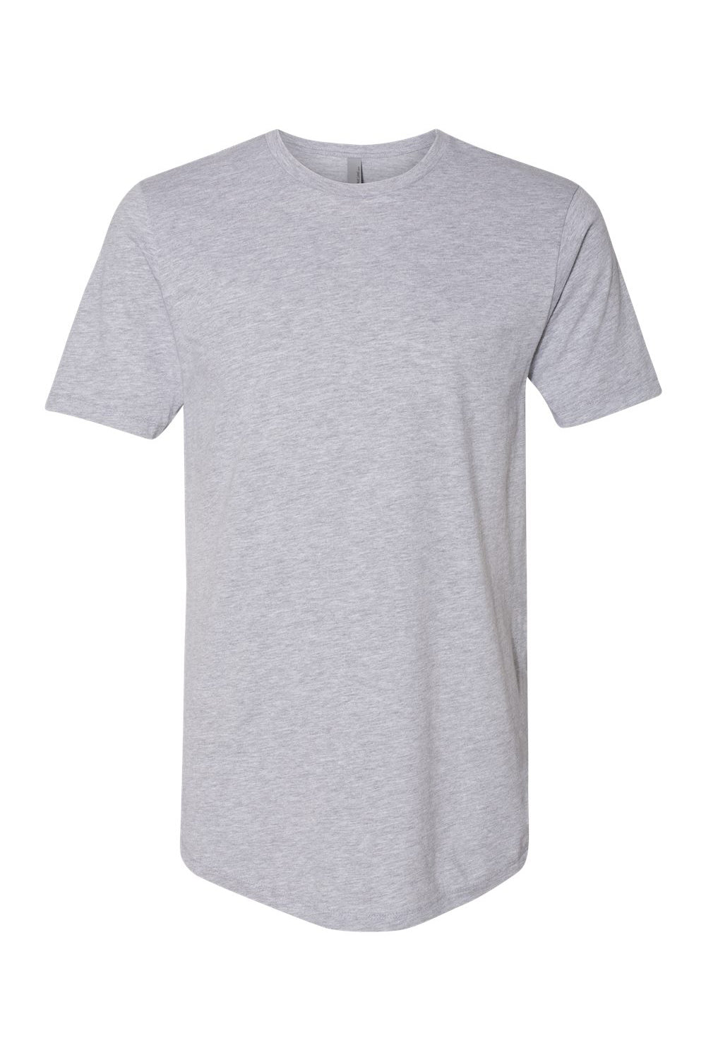 Next Level 3602 Mens Long Body Jersey Short Sleeve Crewneck T-Shirt Heather Grey Flat Front