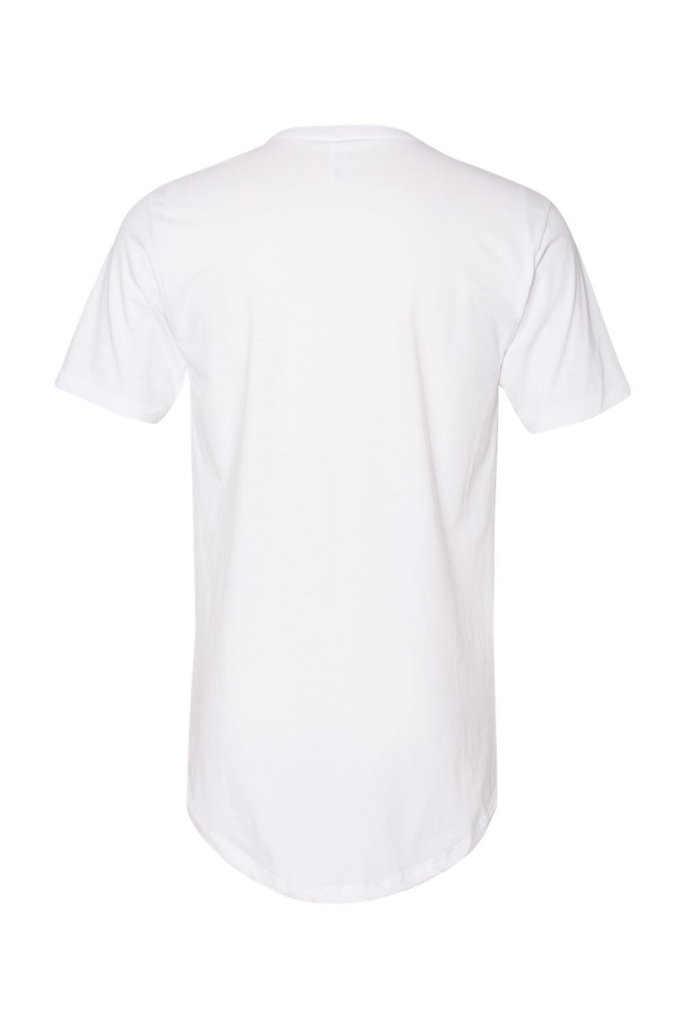 Next Level 3602 Mens Long Body Jersey Short Sleeve Crewneck T-Shirt White Flat Back