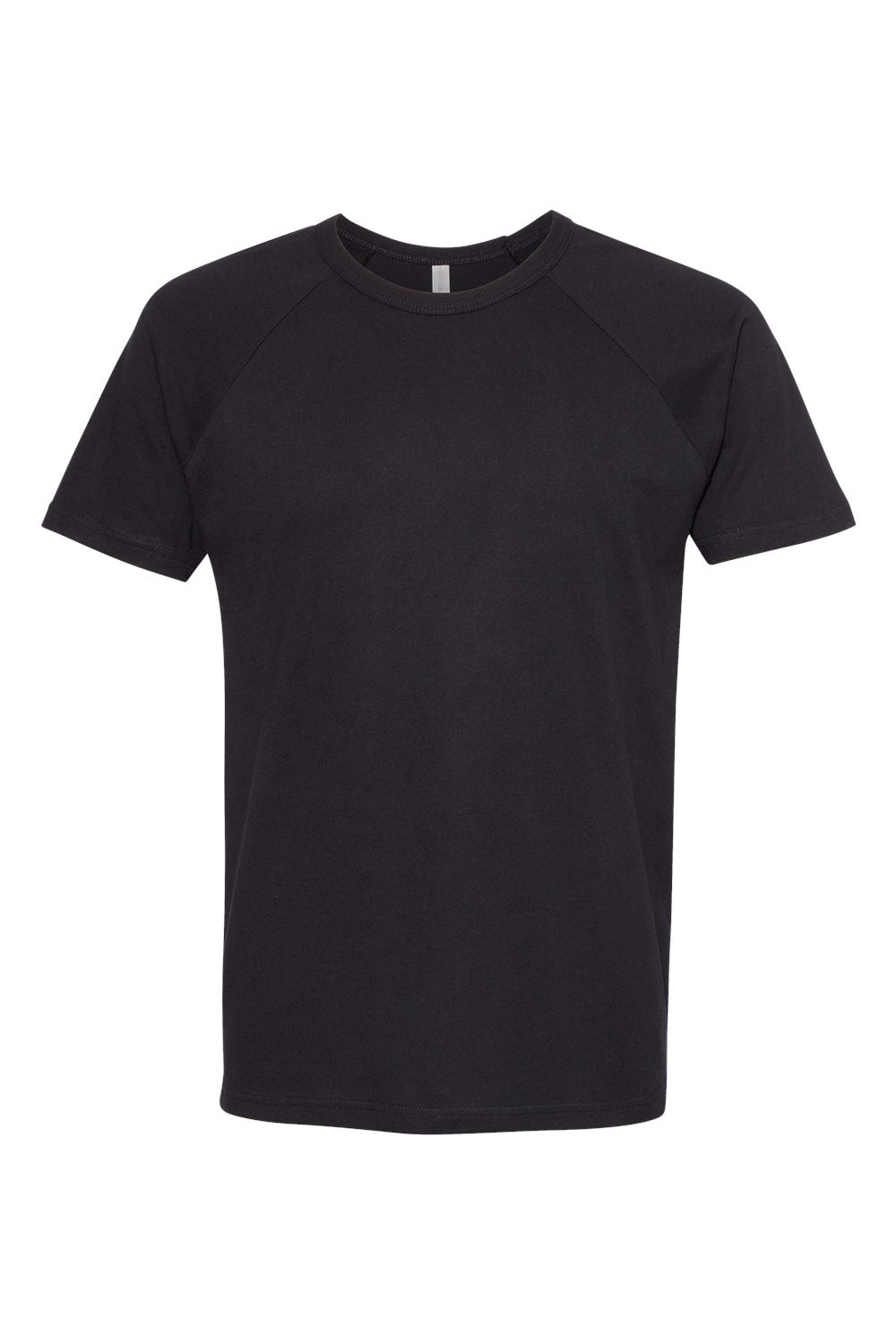 Next Level N3650/3650 Mens Fine Jersey Short Sleeve Crewneck T-Shirt Black Flat Front