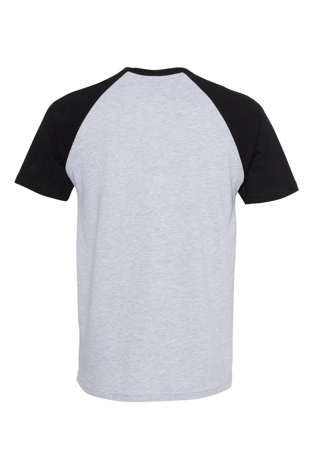 Next Level N3650/3650 Mens Fine Jersey Short Sleeve Crewneck T-Shirt Heather Grey/Black Flat Back