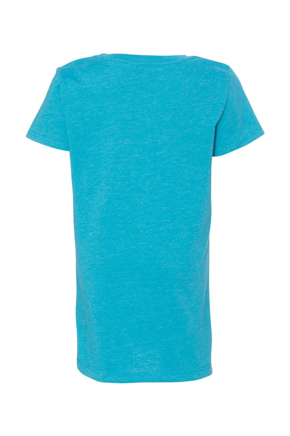 Next Level 3712 Youth Princess CVC Jersey Short Sleeve Crewneck T-Shirt Bondi Blue Flat Back