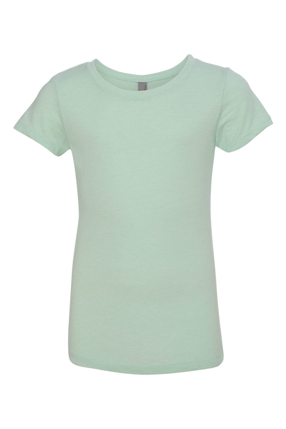 Next Level 3712 Youth Princess CVC Jersey Short Sleeve Crewneck T-Shirt Mint Green Flat Front