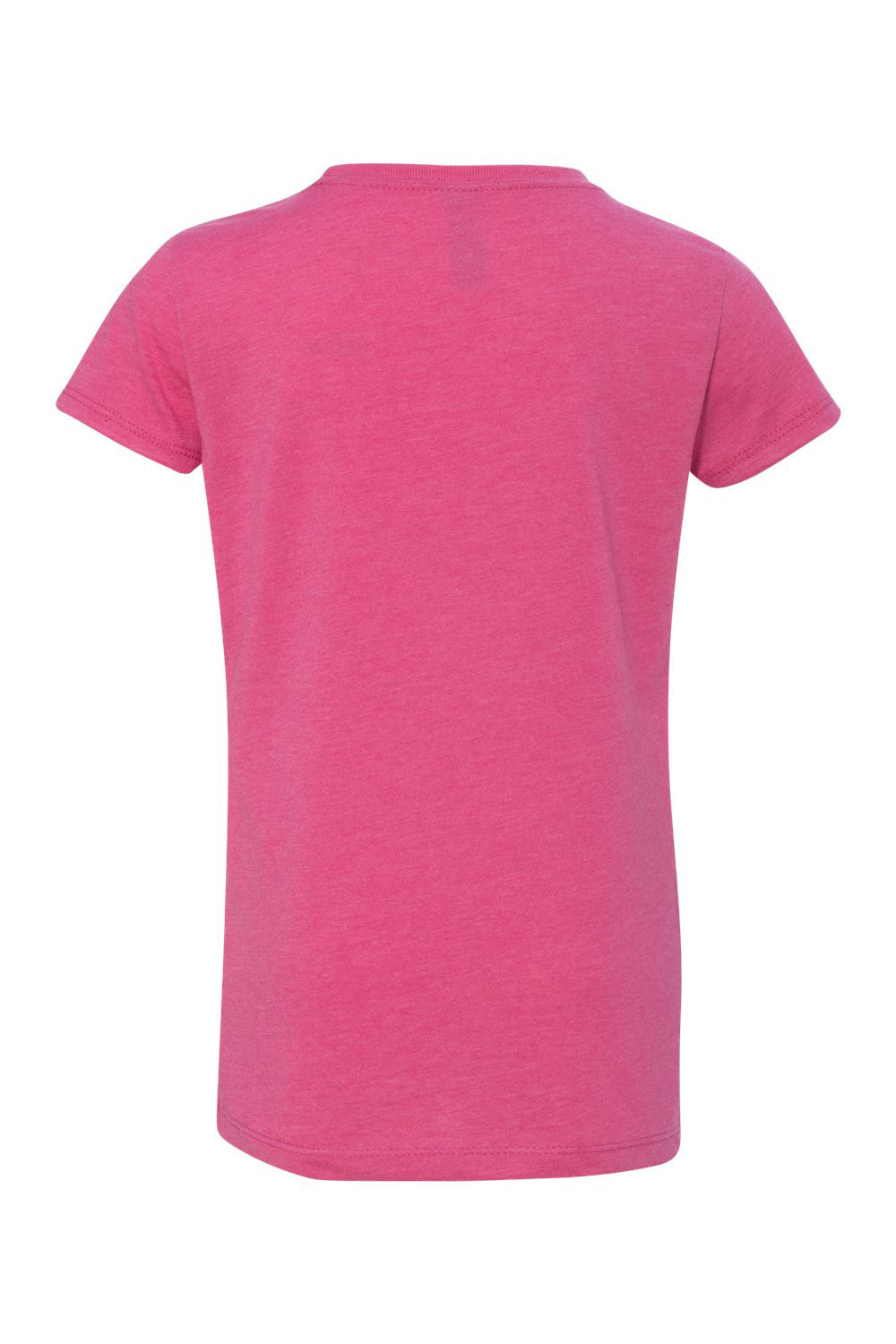 Next Level 3712 Youth Princess CVC Jersey Short Sleeve Crewneck T-Shirt Raspberry Pink Flat Back