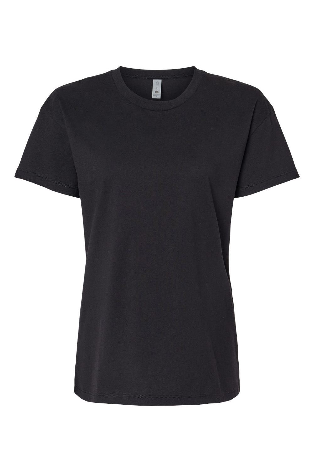 Next Level 3910NL Womens Relaxed Short Sleeve Crewneck T-Shirt Black Flat Front