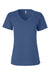 Next Level 3940 Womens Relaxed Short Sleeve V-Neck T-Shirt Royal Blue Flat Front