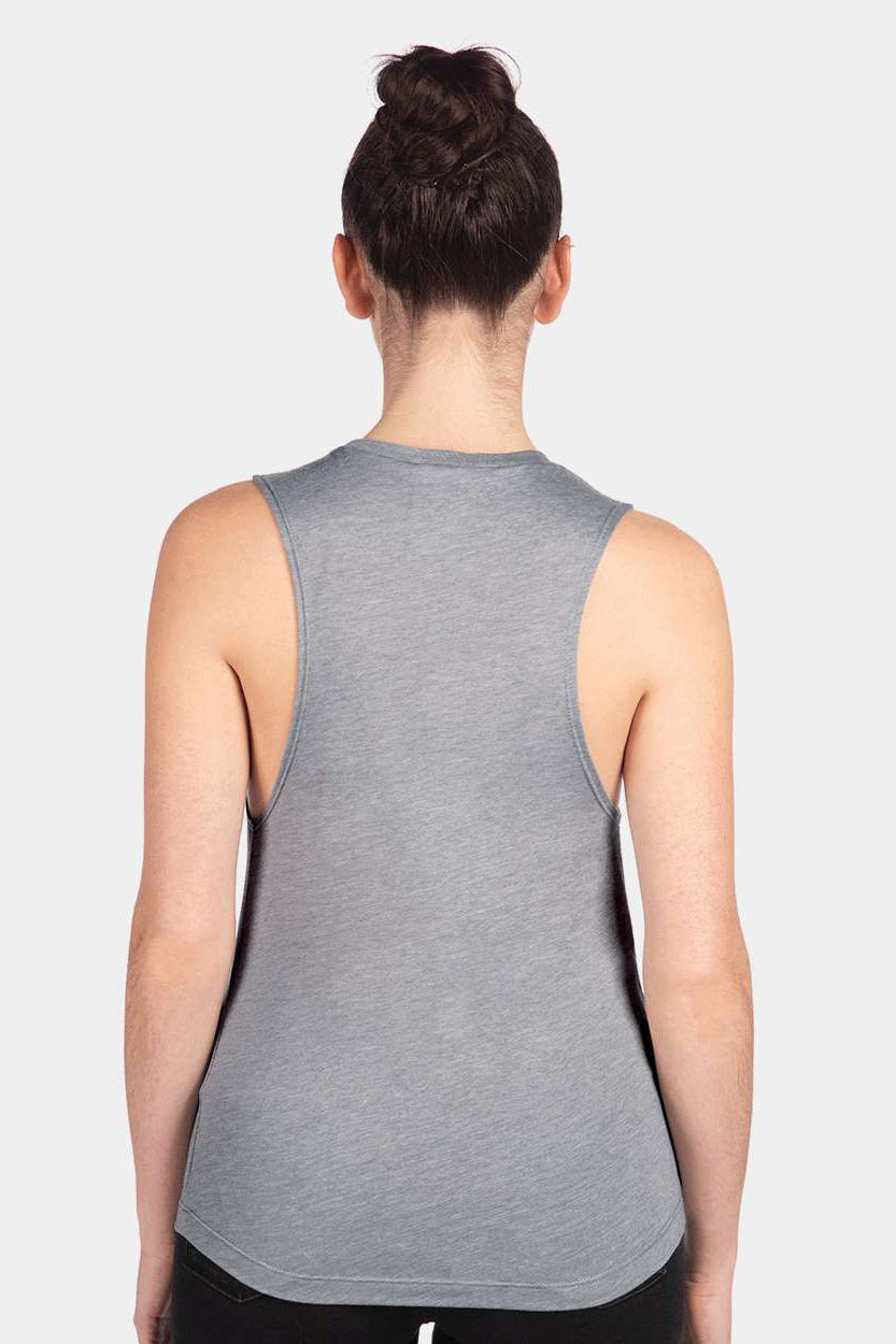 Next Level NL5013/N5013/5013 Womens Festival Muscle Tank Top Heather Grey Model Back