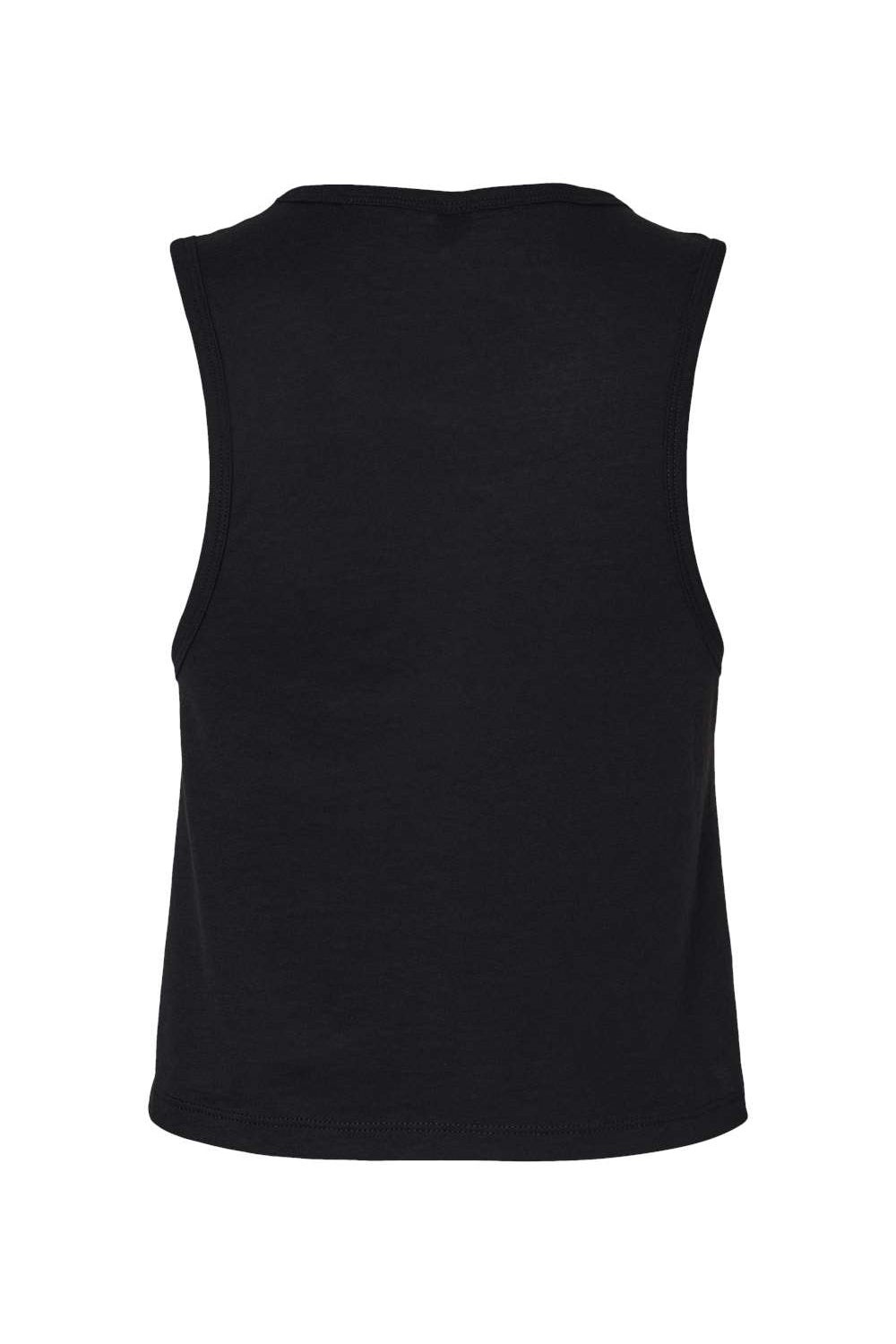 Next Level 5083 Womens Festival Cropped Tank Top Black Flat Back