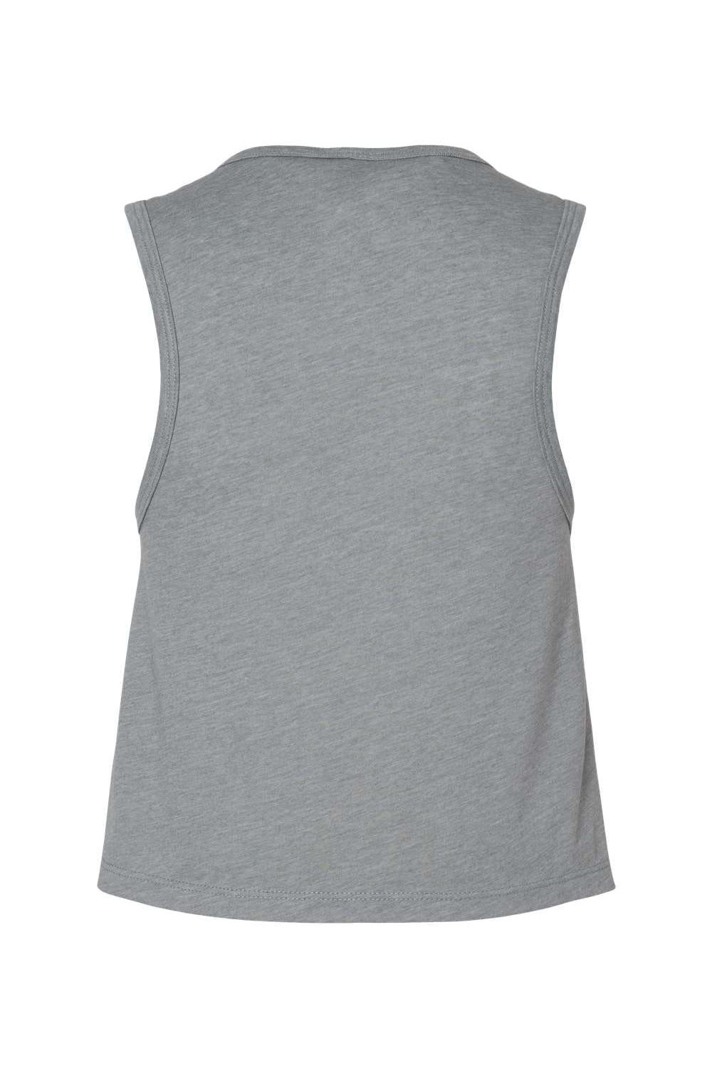 Next Level 5083 Womens Festival Cropped Tank Top Heather Grey Flat Back