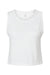 Next Level 5083 Womens Festival Cropped Tank Top White Flat Front