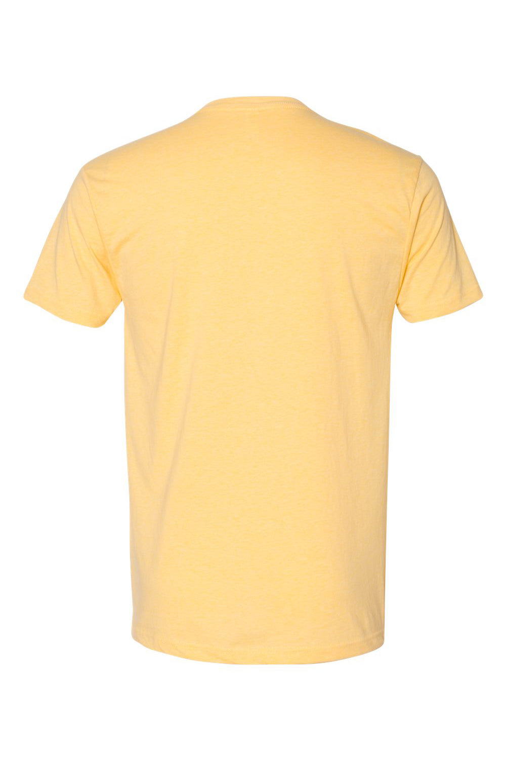 Next Level 6240 Mens CVC Jersey Short Sleeve V-Neck T-Shirt Banana Cream Yellow Flat Back