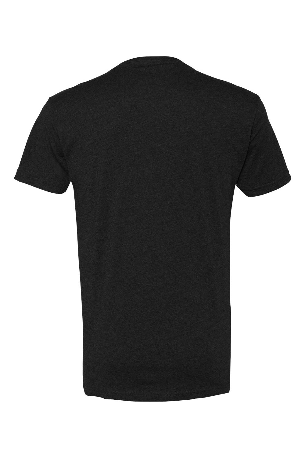 Next Level 6240 Mens CVC Jersey Short Sleeve V-Neck T-Shirt Black Flat Back