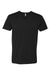 Next Level 6240 Mens CVC Jersey Short Sleeve V-Neck T-Shirt Black Flat Front