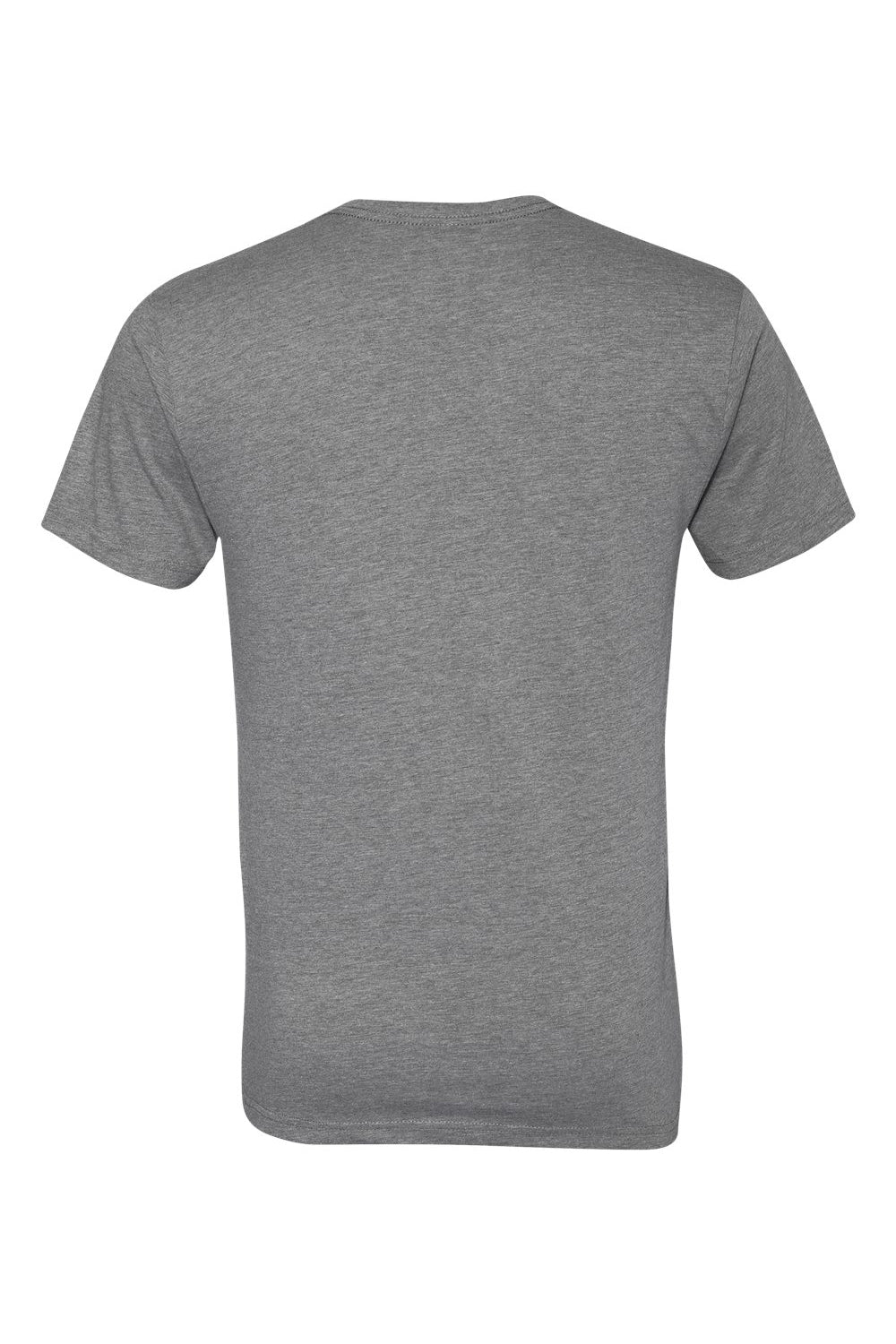 Next Level 6240 Mens CVC Jersey Short Sleeve V-Neck T-Shirt Heather Dark Grey Flat Back