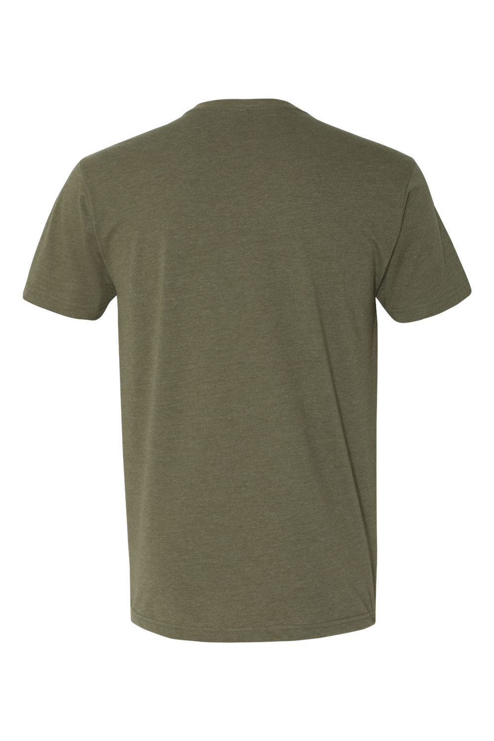 Next Level 6240 Mens CVC Jersey Short Sleeve V-Neck T-Shirt Military Green Flat Back