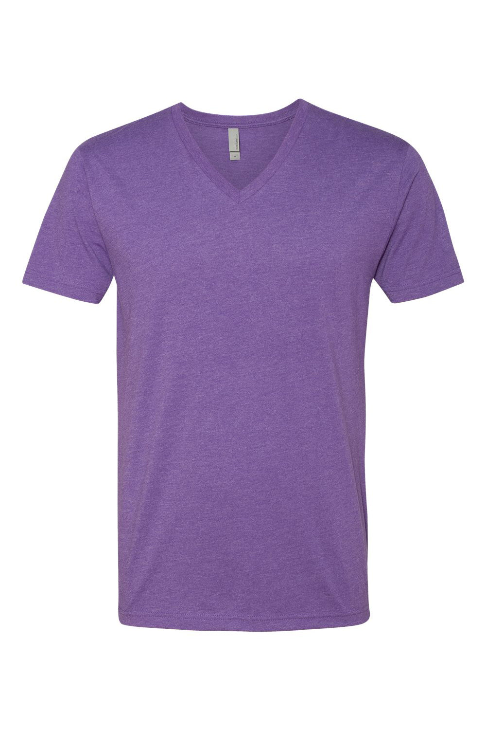 Next Level 6240 Mens CVC Jersey Short Sleeve V-Neck T-Shirt Purple Rush Flat Front