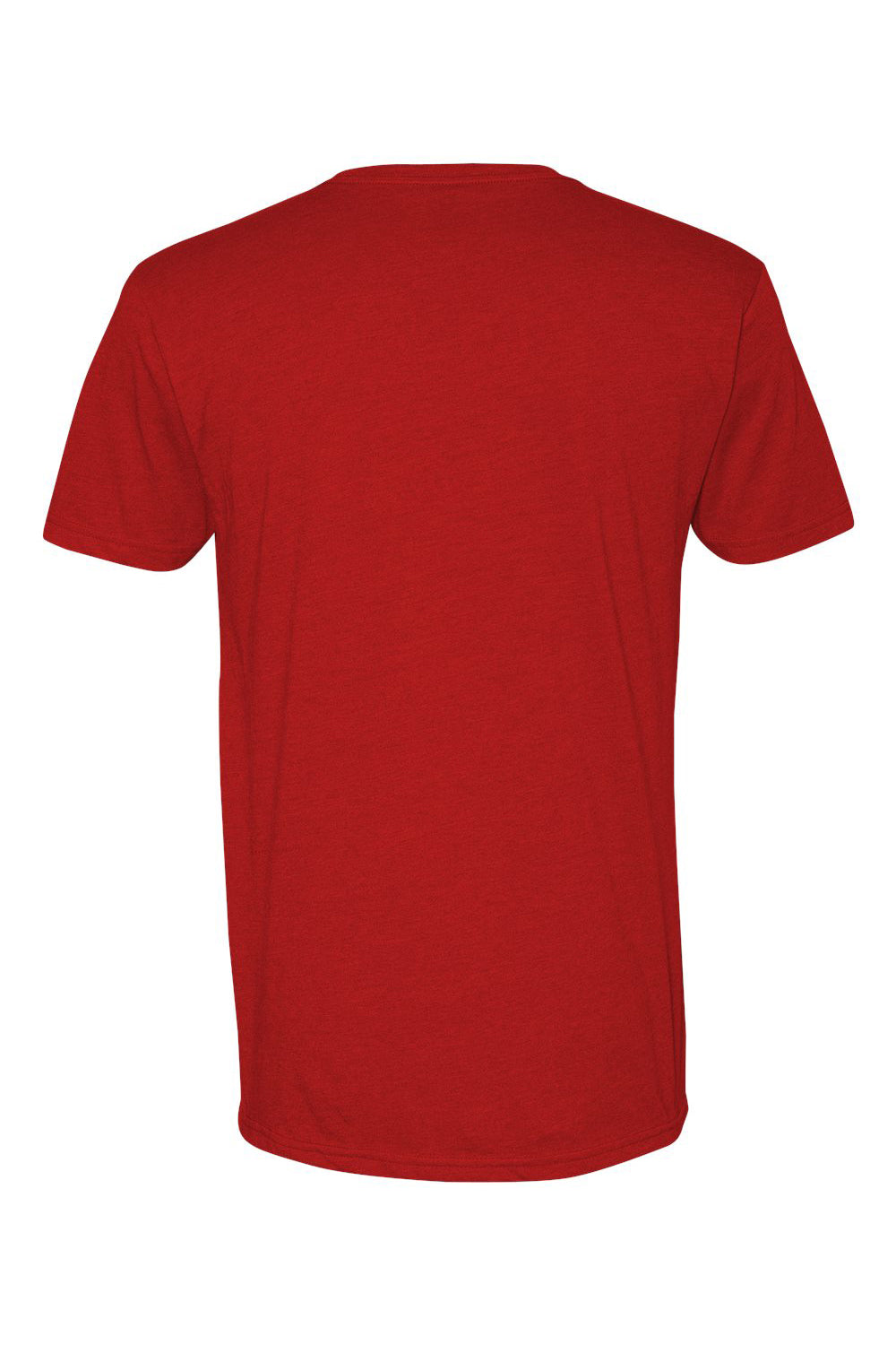 Next Level 6240 Mens CVC Jersey Short Sleeve V-Neck T-Shirt Red Flat Back