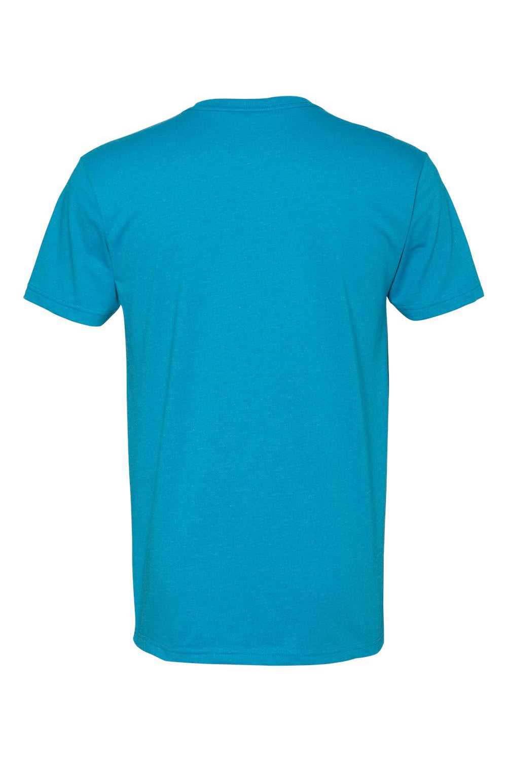 Next Level 6240 Mens CVC Jersey Short Sleeve V-Neck T-Shirt Turquoise Blue Flat Back