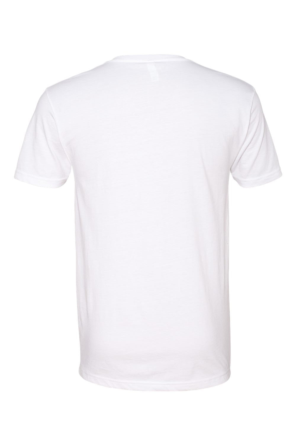 Next Level 6240 Mens CVC Jersey Short Sleeve V-Neck T-Shirt White Flat Back