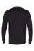 Next Level 6411 Mens Sueded Jersey Long Sleeve Crewneck T-Shirt Black Flat Back