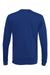 Next Level 6411 Mens Sueded Jersey Long Sleeve Crewneck T-Shirt Royal Blue Flat Back