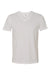 Next Level 6440 Mens Sueded Jersey Short Sleeve V-Neck T-Shirt White Flat Front