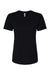 Next Level 6600 Womens Relaxed CVC Short Sleeve Crewneck T-Shirt Black Flat Front