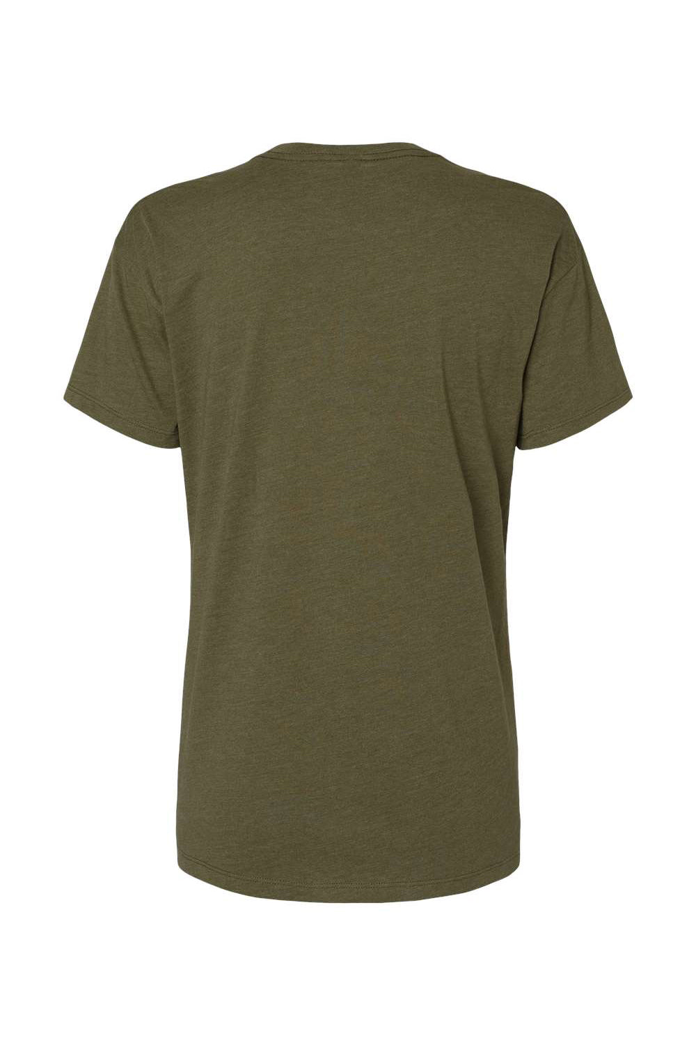 Next Level 6600 Womens Relaxed CVC Short Sleeve Crewneck T-Shirt Military Green Flat Back