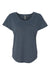 Next Level 6760 Womens Dolman Jersey Short Sleeve Scoop Neck T-Shirt Indigo Blue Flat Front