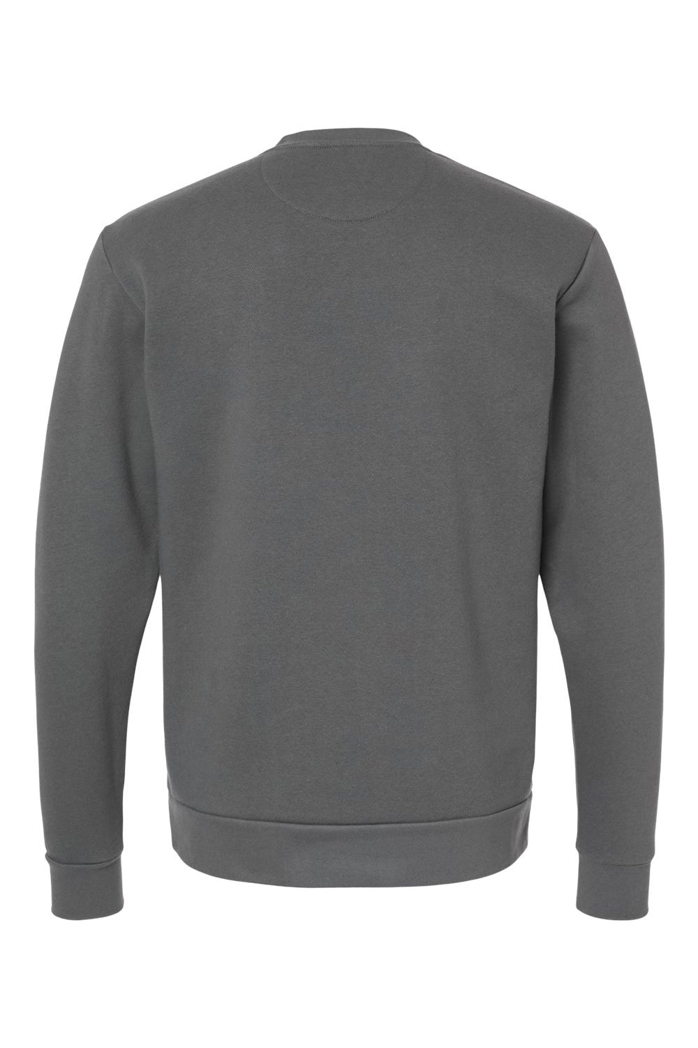 Next Level 9001 Mens Fleece Crewneck Sweatshirt w/ Pouch Pocket Heavy Metal Grey Flat Back