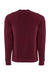 Next Level 9001 Mens Fleece Crewneck Sweatshirt w/ Pouch Pocket Maroon Flat Back