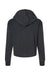 Next Level 9384 Womens Cropped Hooded Sweatshirt Hoodie Black Flat Back