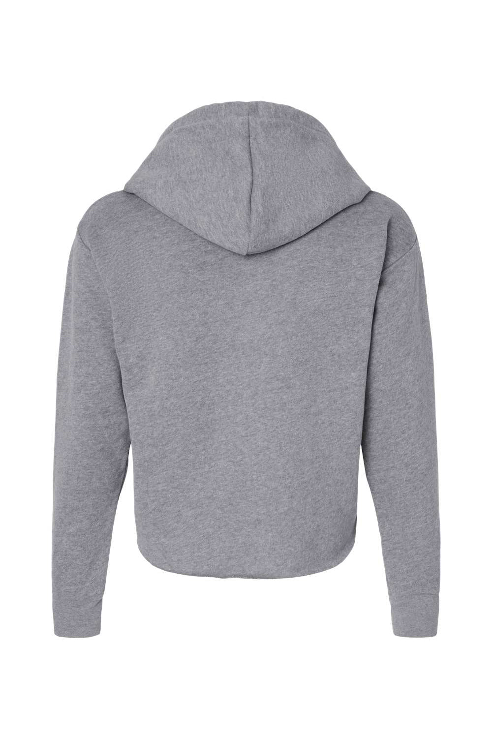 Next Level 9384 Womens Cropped Hooded Sweatshirt Hoodie Heather Grey Flat Back