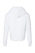 Next Level 9384 Womens Cropped Hooded Sweatshirt Hoodie White Flat Back