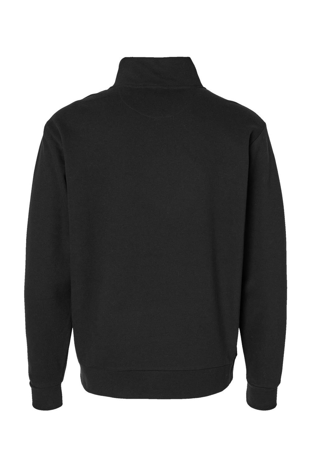 Next Level 9643 Mens Fleece 1/4 Zip Sweatshirt Black Flat Back